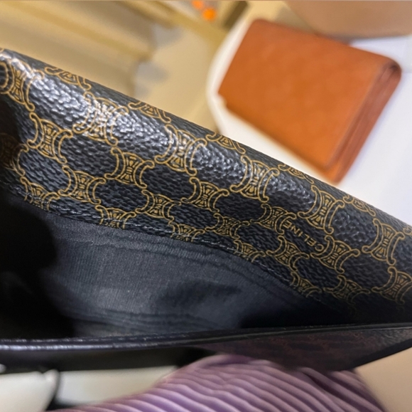 Celine Macadam Wallet in Coated Canvas, Blue/Brown - Picture 5 of 12